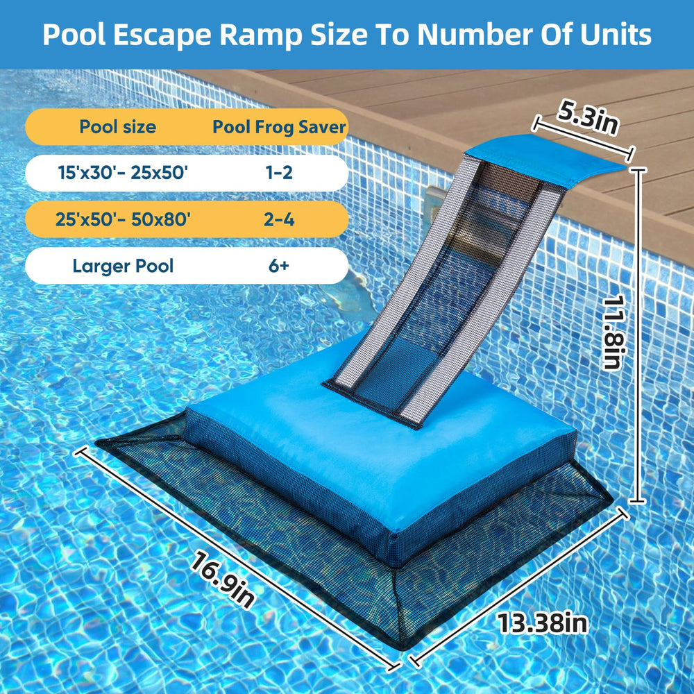HKZ Pool Critter Escape Ramp inflated and ready for use