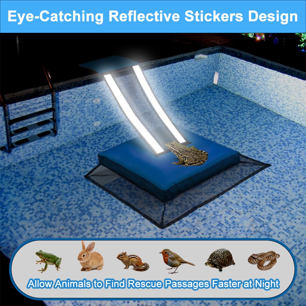 HKZ Pool Critter Escape Ramp with reflective strips