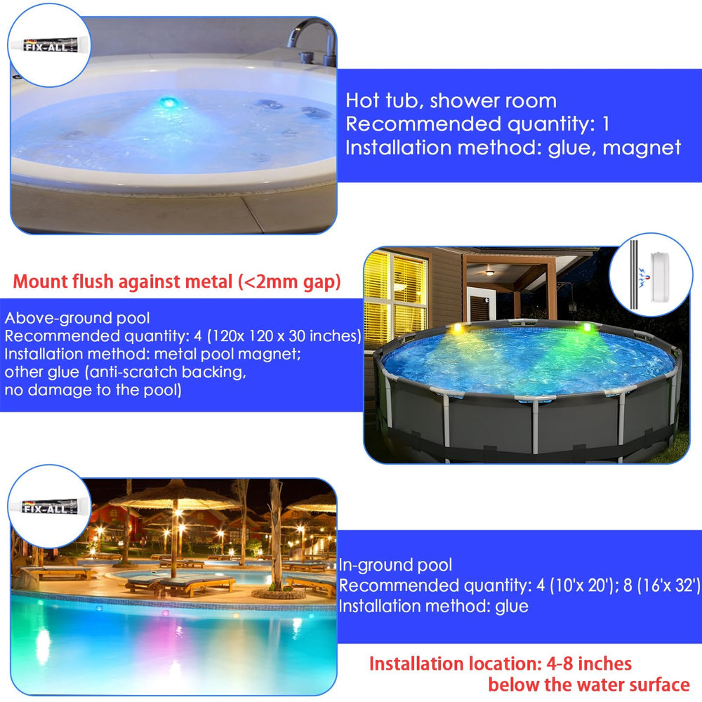 HL Submersible LED Pool Light charging port close-up