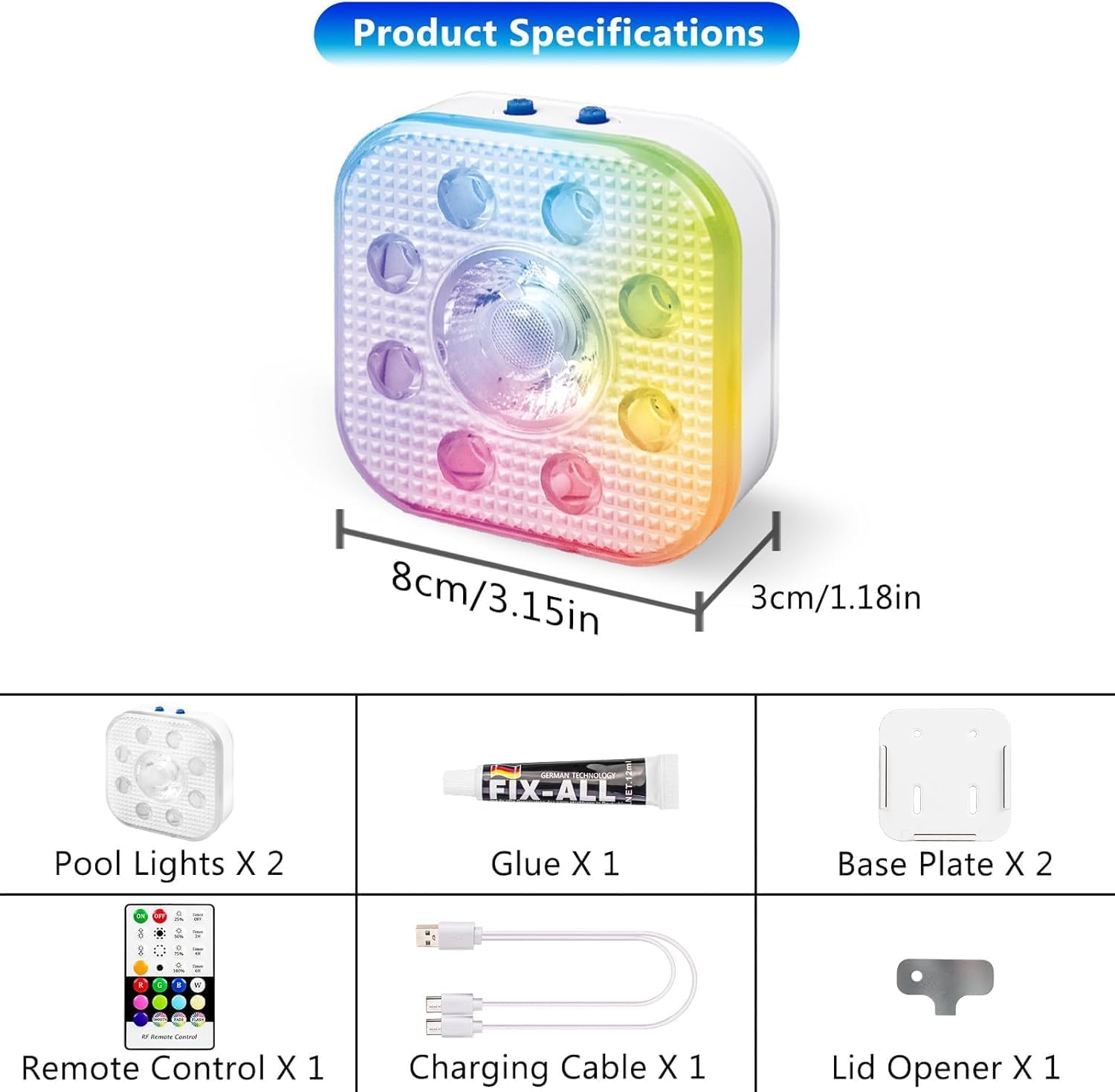 HL Submersible LED Pool Light in a decorative setting