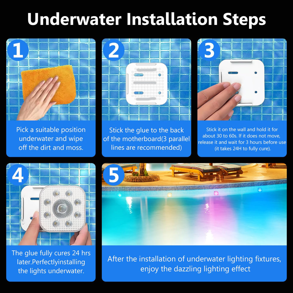 HL Submersible LED Pool Light in a pool setting