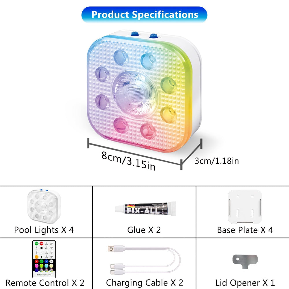 HL Submersible LED Pool Light with different RGB colours