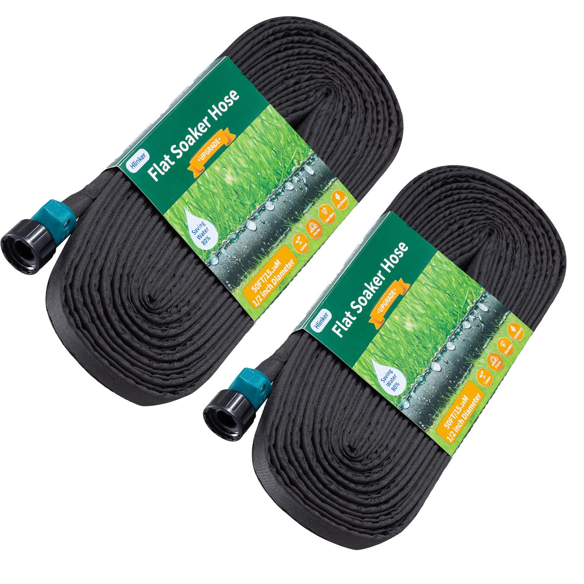 Hlinker Flat Soaker Hose 100 FT front view