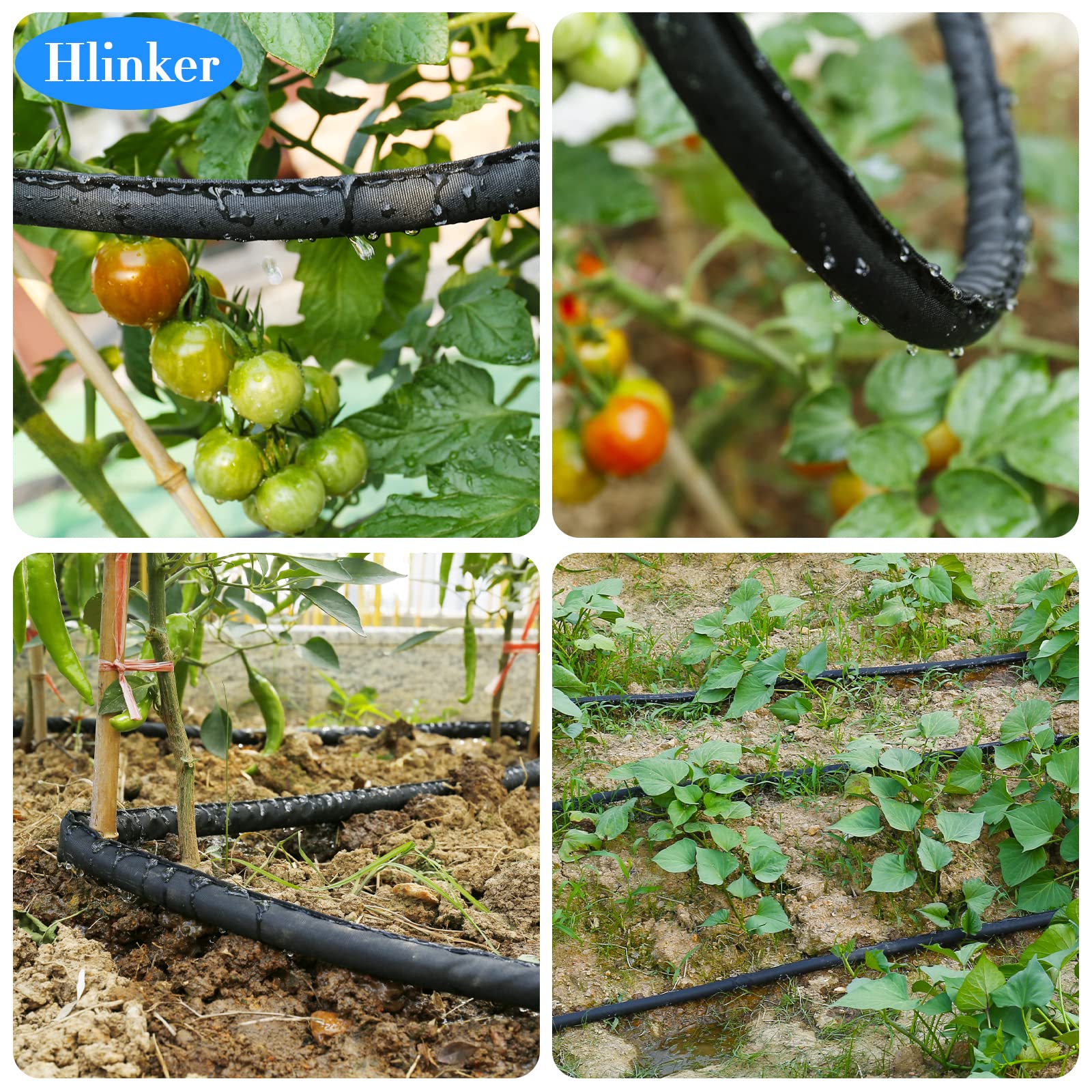 Hlinker Flat Soaker Hose demonstrating kink-resistant design
