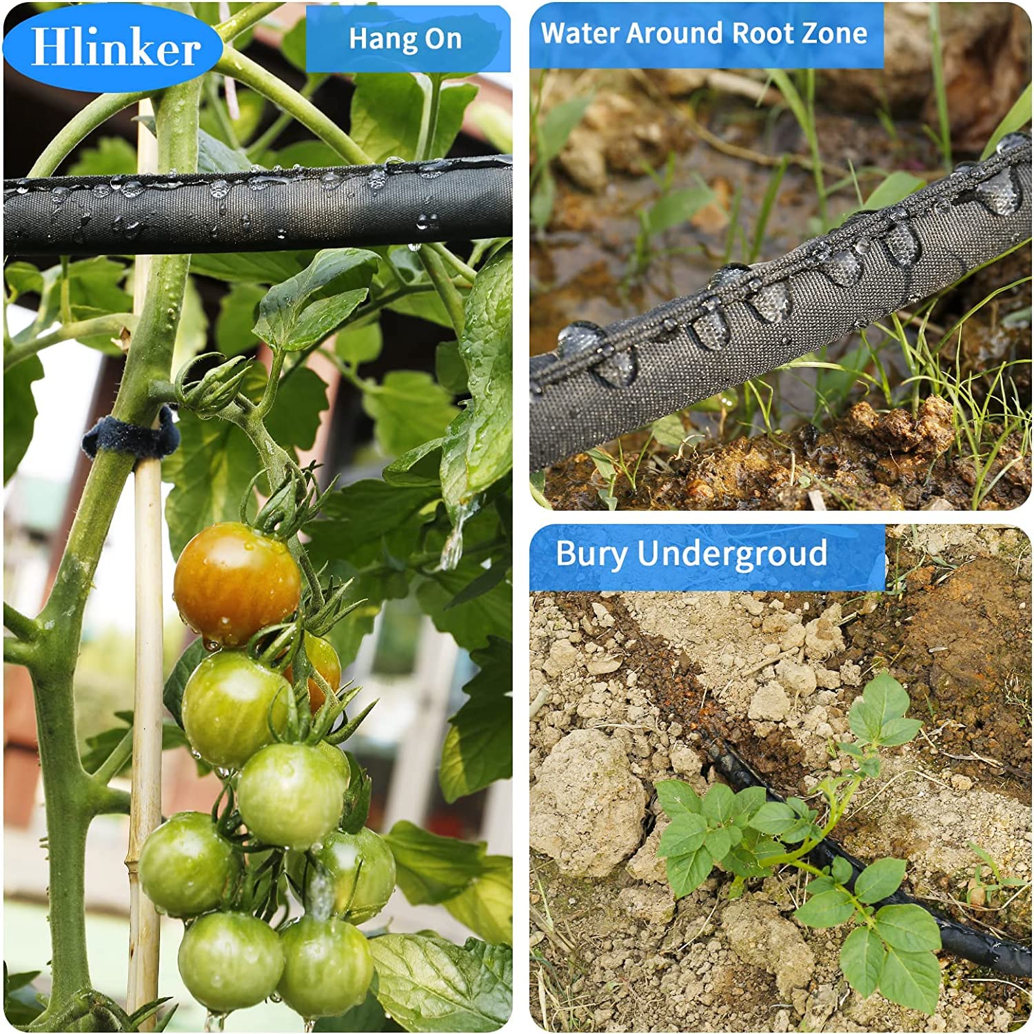 Hlinker soaker hose showing dual-layer design