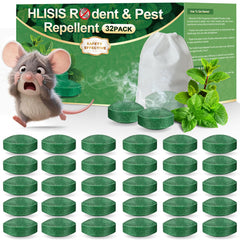 HLISIS 32PCS Natural Peppermint Oil Rodent Repellent front view