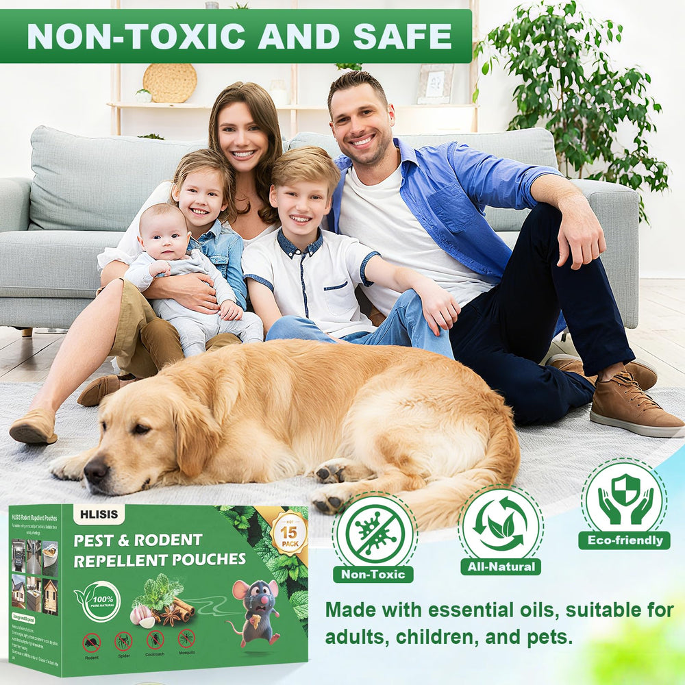 HLISIS Mouse Repellent Pouches with mint scent indication