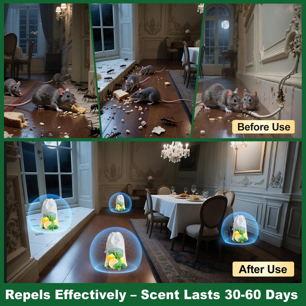 HLISIS rodent repellent pellets placed in garage