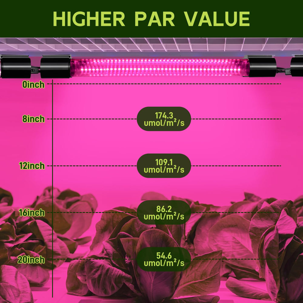 Hlite LED Grow Light demonstrating installation options with hooks and chains
