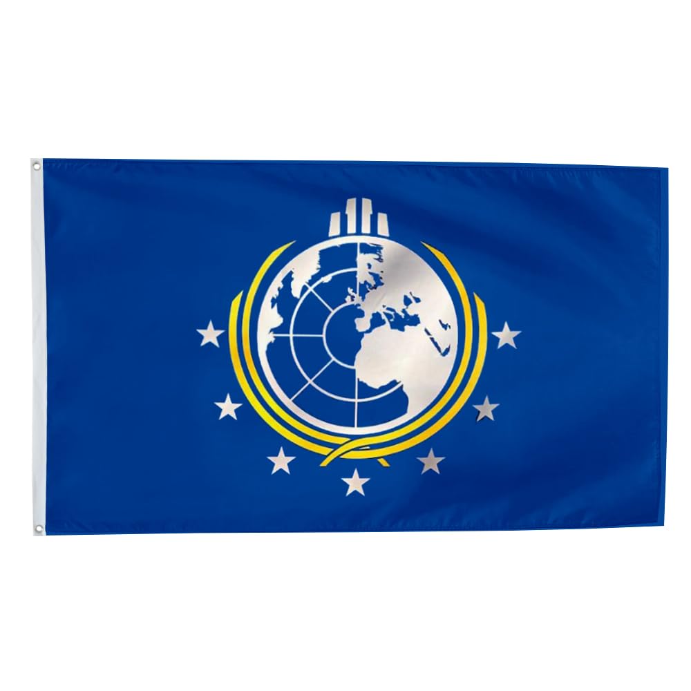 HLLNWB Super Earth Flag 3x5ft front view in blue