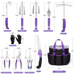 HLWDFLZ gardening tools including pruning snip and trowel