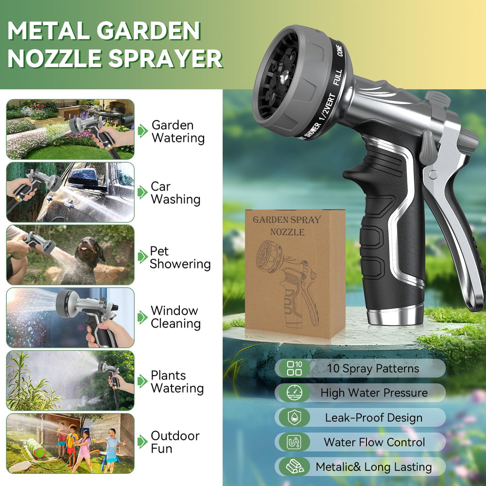 HmiL-U Garden Hose Nozzle side view displaying rubber bezel