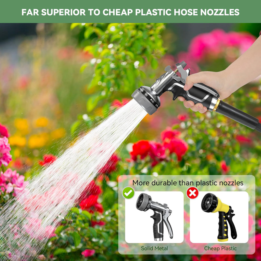 HmiL-U Garden Hose Nozzle with flow control valve highlighted