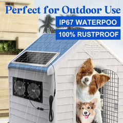 HNRLOY Solar Exhaust Fan in a chicken coop