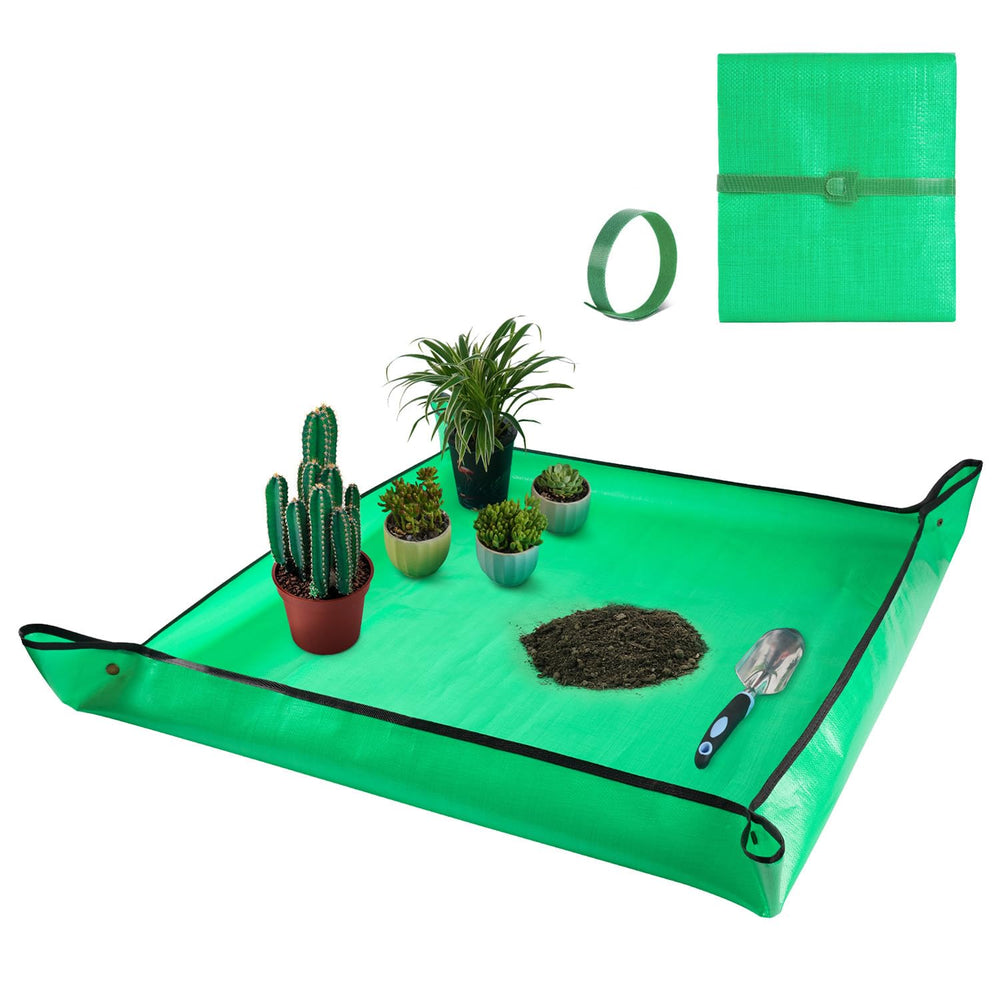 HNXTYAOB Extra Large Waterproof Potting Mat in Pale Green, front view