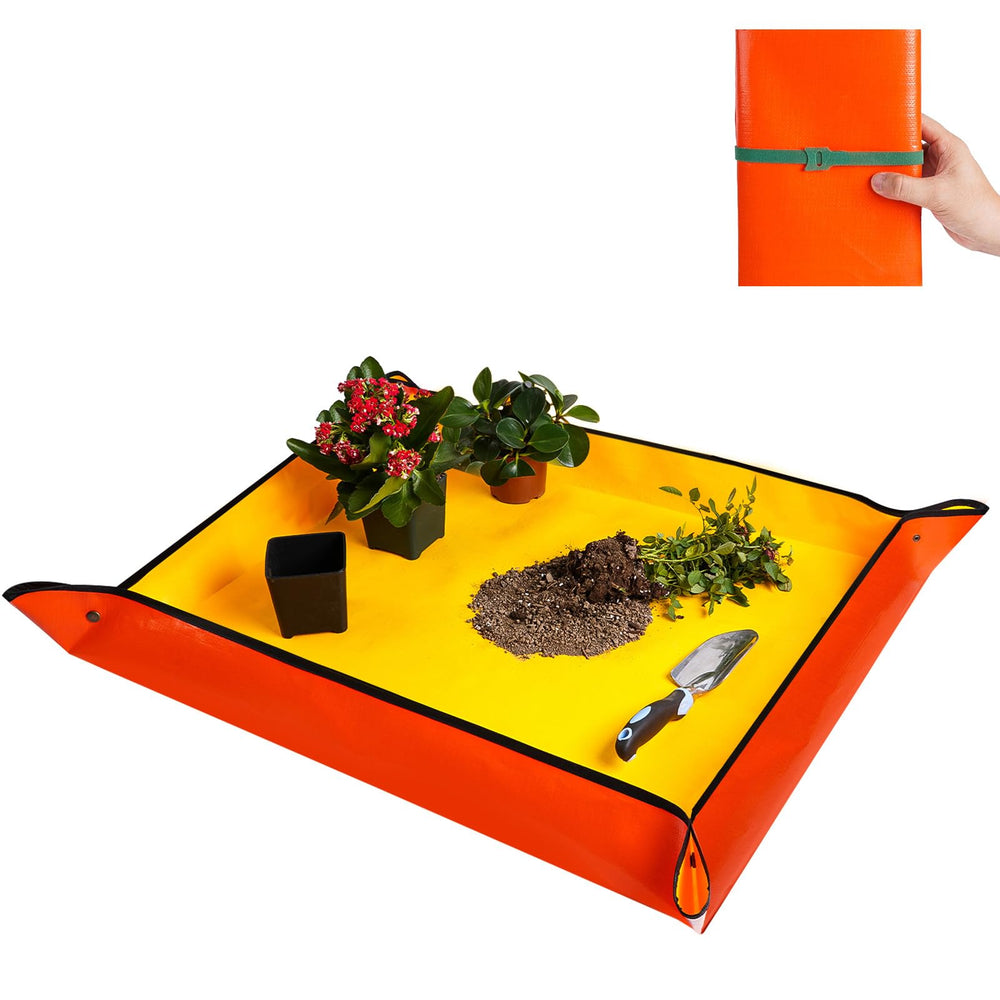 HNXTYAOB Large Potting Mat flat size 39.5" x 31.5" in orange