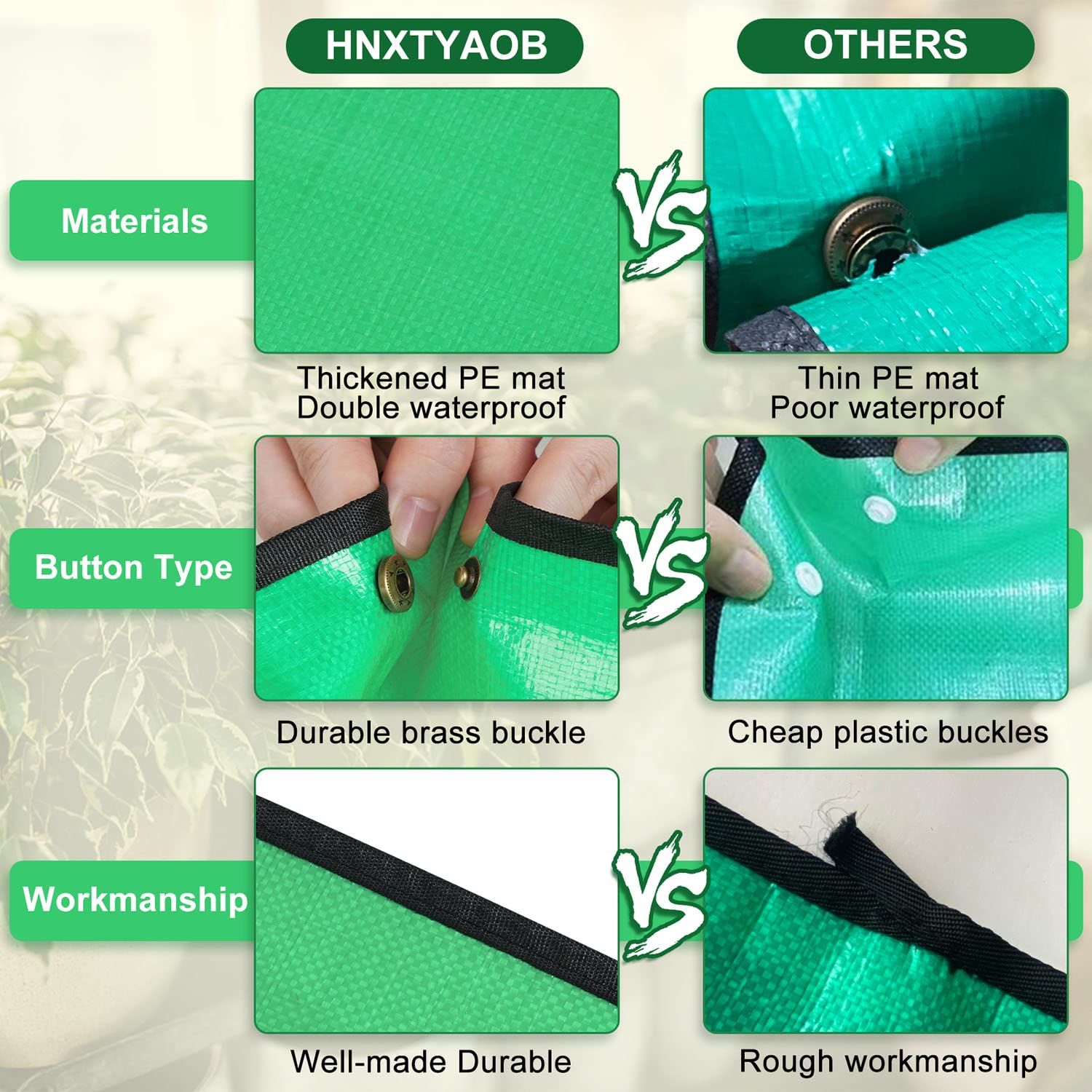 HNXTYAOB Large Repotting Mat folded for storage