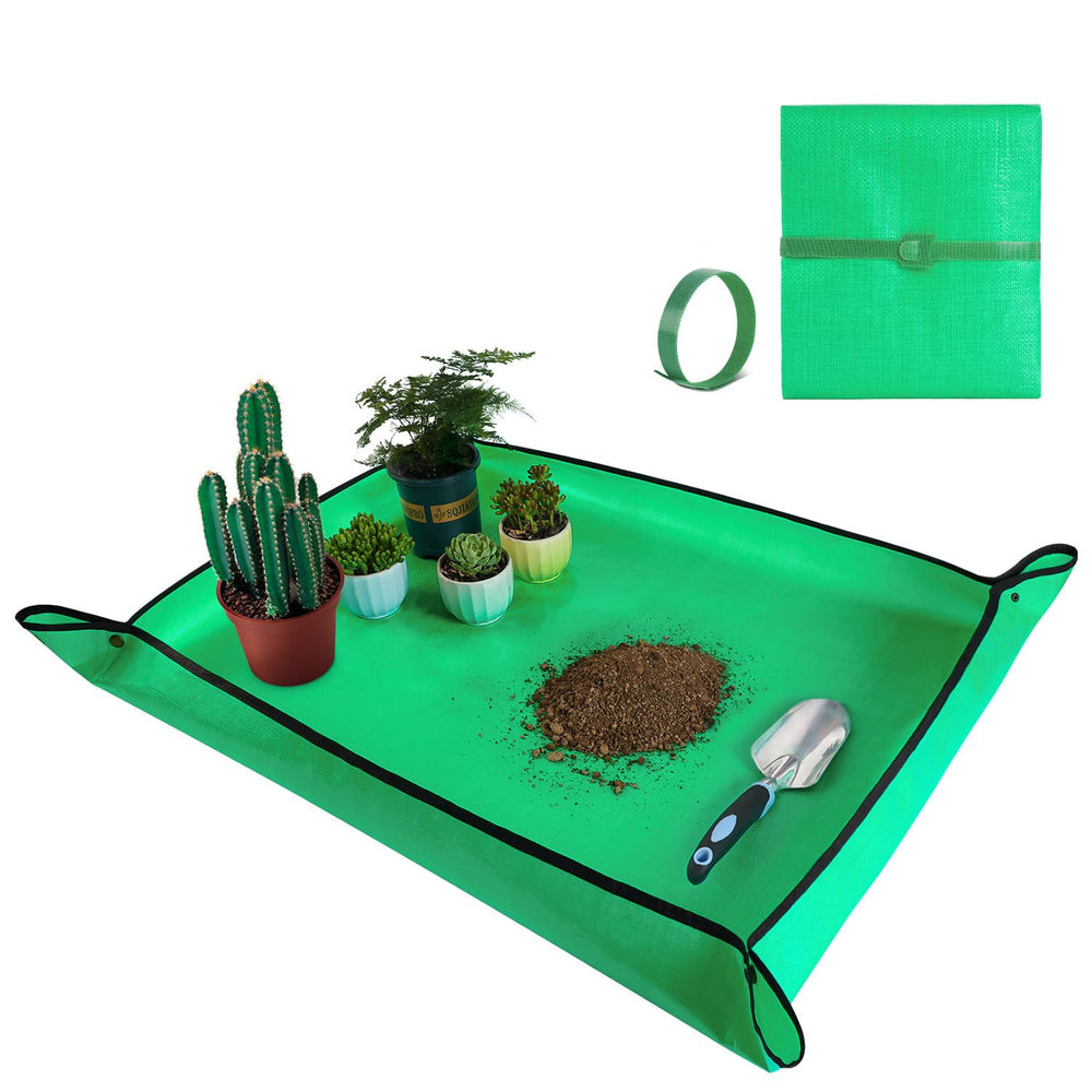 HNXTYAOB Large Repotting Mat in green, front view