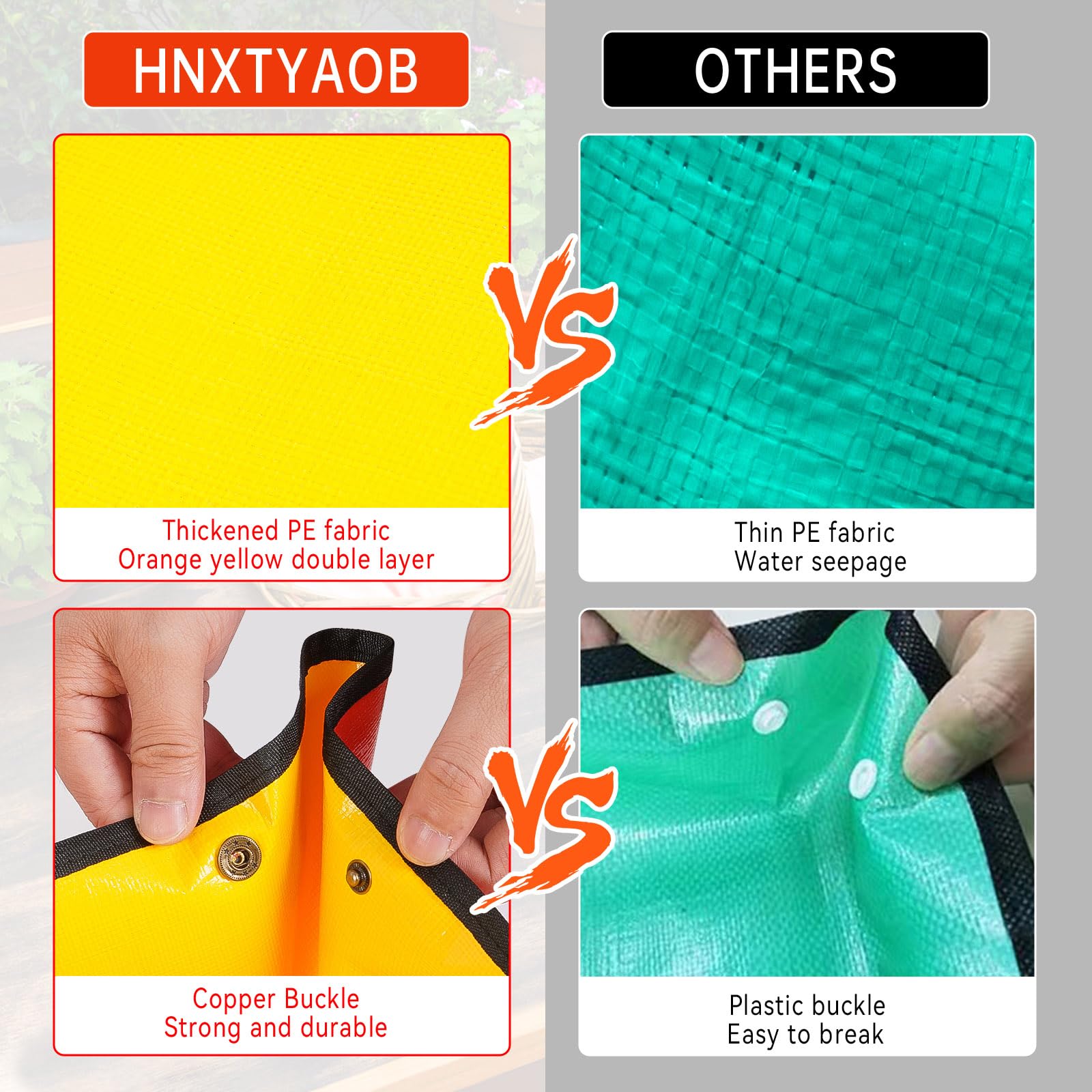 HNXTYAOB Repotting Mat folded for storage with gardening tools
