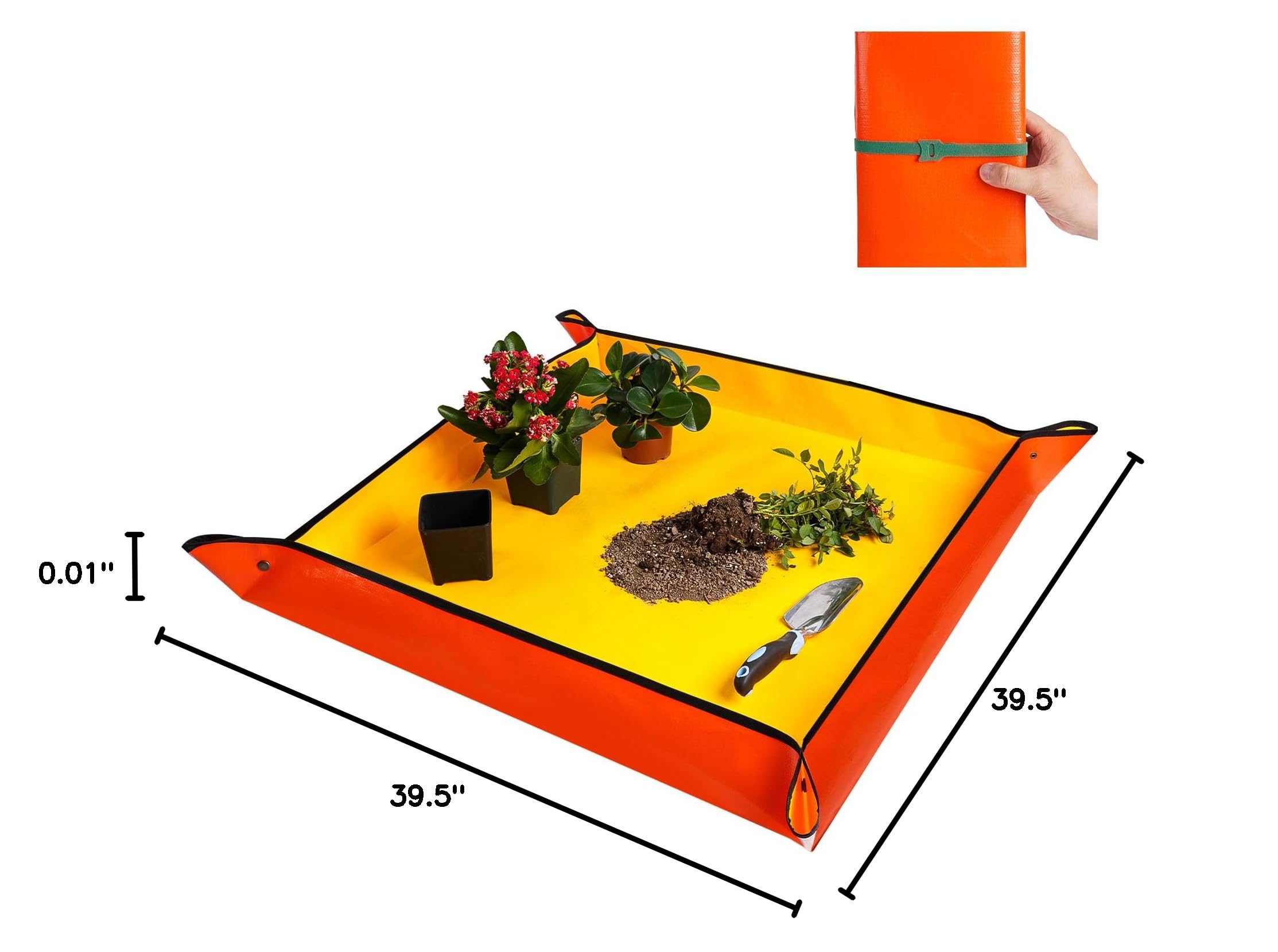 HNXTYAOB Repotting Mat with soil and gardening tools