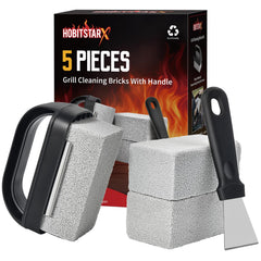 HOBITSTARX Griddle Cleaning Kit with scraper and grill stones