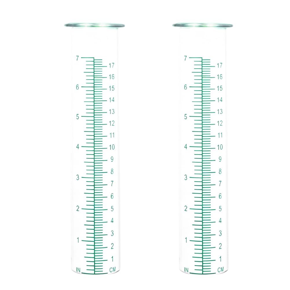 HOBYLUBY 7-inch green rain gauge replacement tube front view