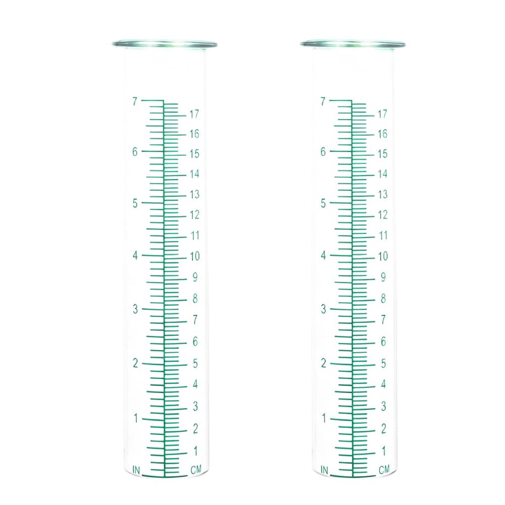HOBYLUBY 7-inch green rain gauge replacement tube front view