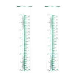 HOBYLUBY 7-inch green rain gauge replacement tube front view