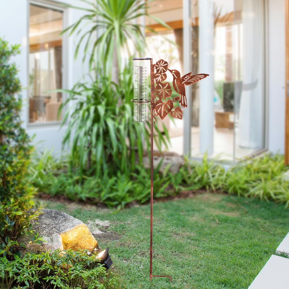 HOBYLUBY rain gauge components including stakes and measuring cup