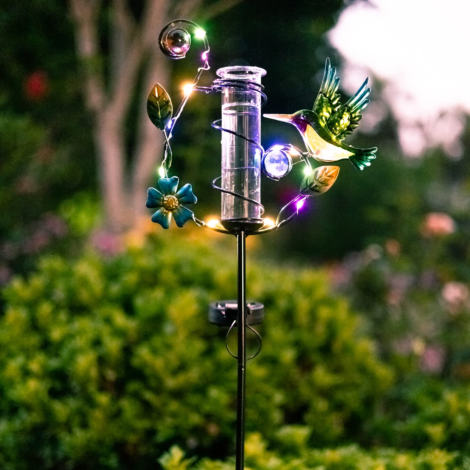 HOBYLUBY rain gauge showing measurement of rainfall