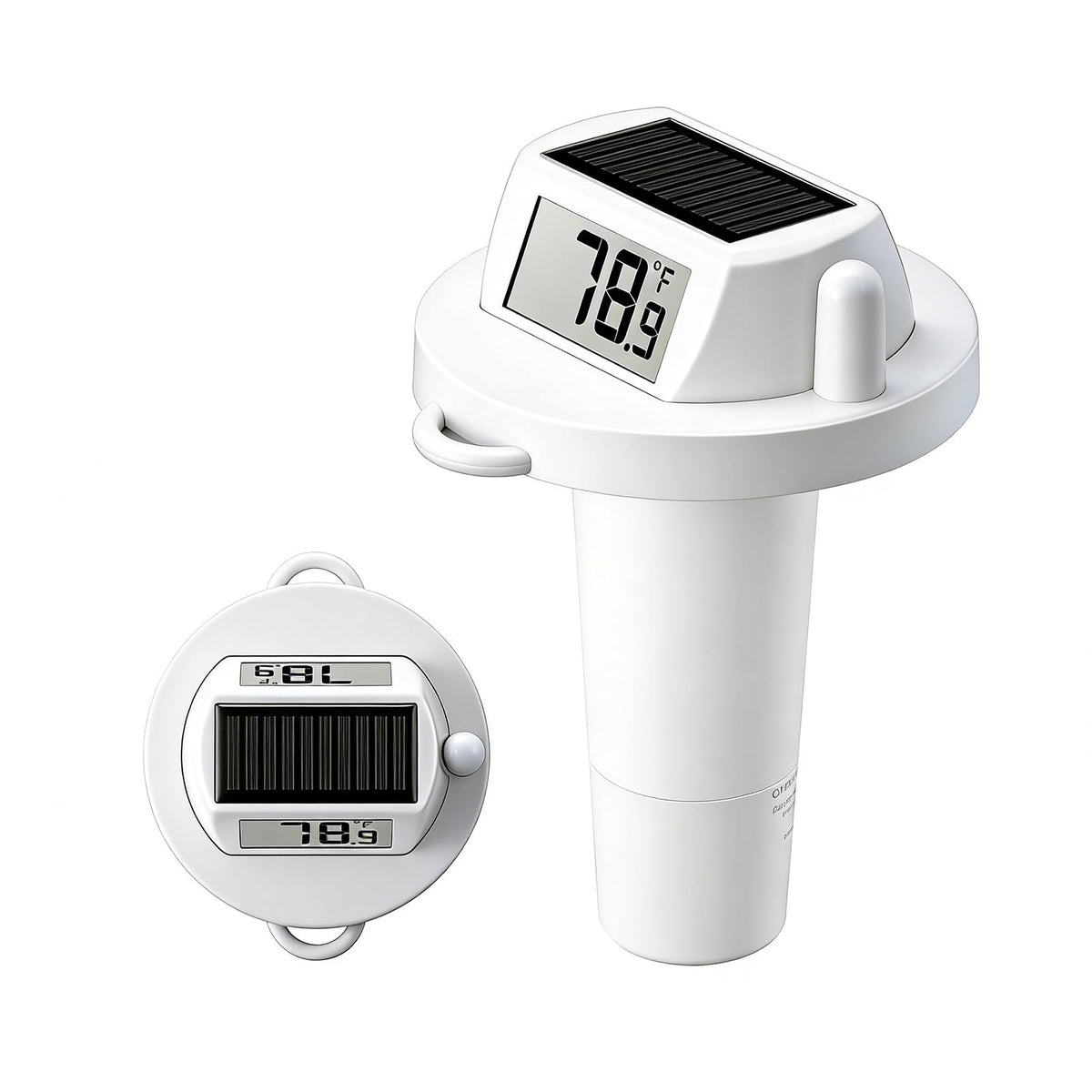 HODIK Floating Pool Thermometer front view with double-sided display