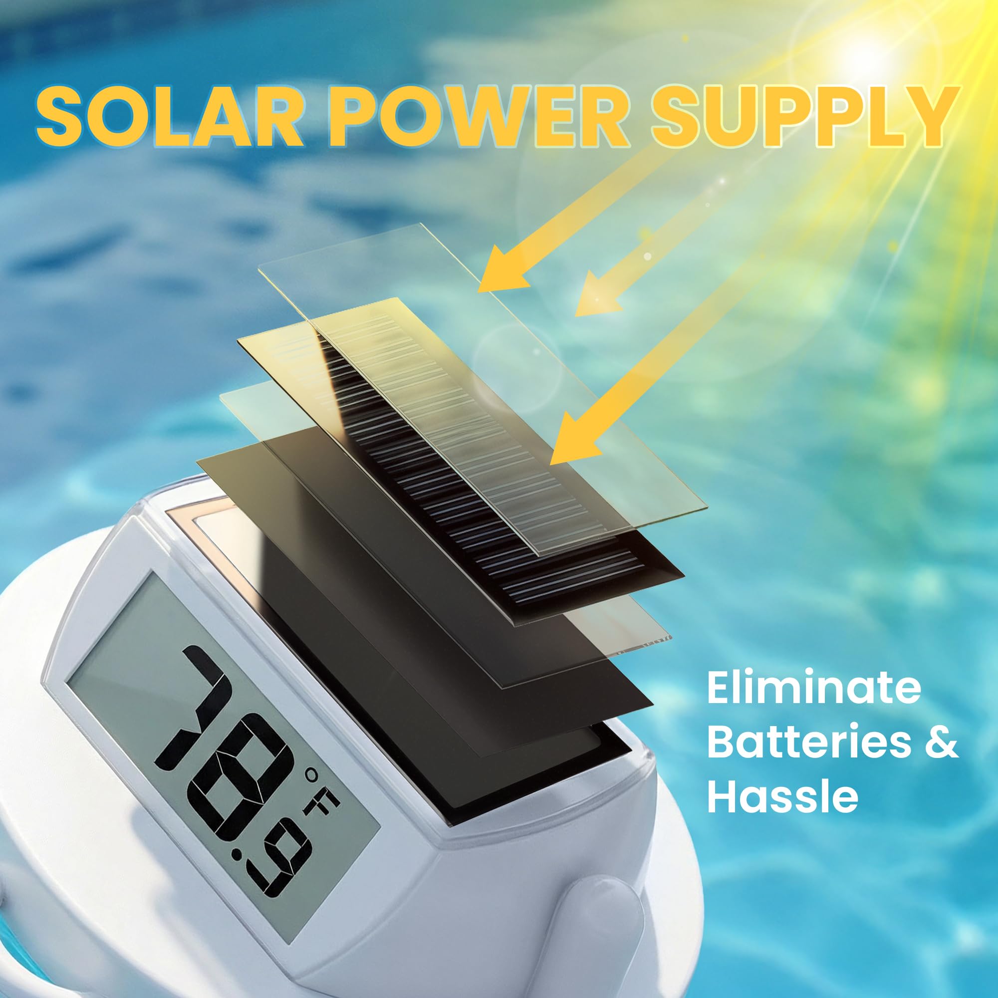 HODIK Floating Pool Thermometer instruction manual and packaging