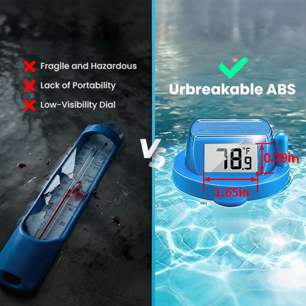 HODIK Pool Thermometer in an aquarium setting