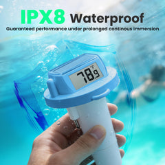 HODIK Pool Thermometer side view showcasing waterproof design