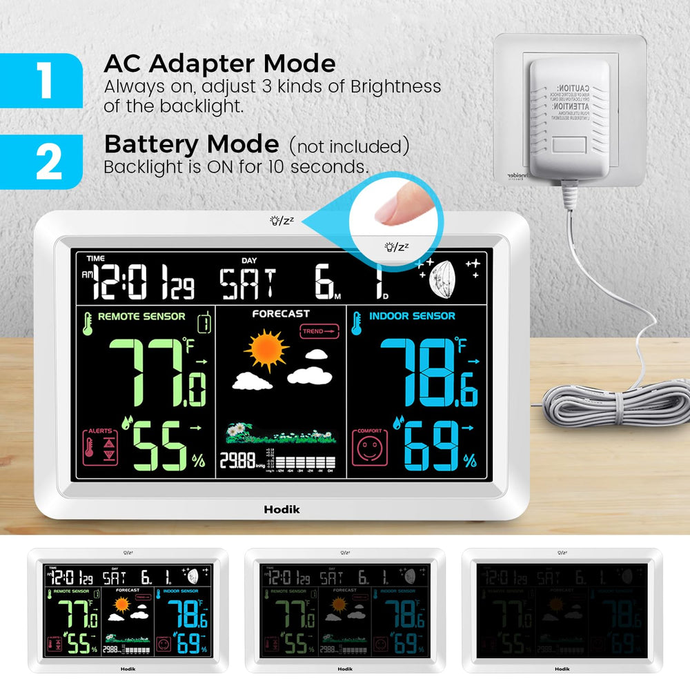 HODIK Wireless Weather Station displaying weather forecast icons
