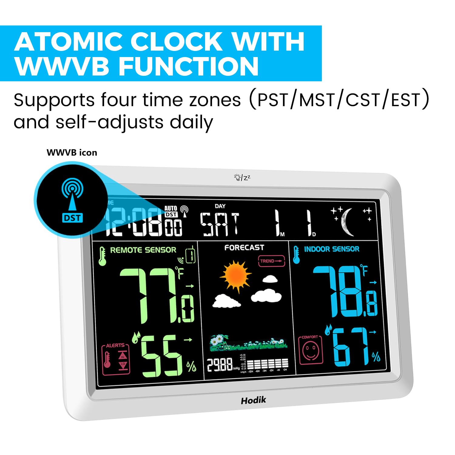 HODIK Wireless Weather Station side view