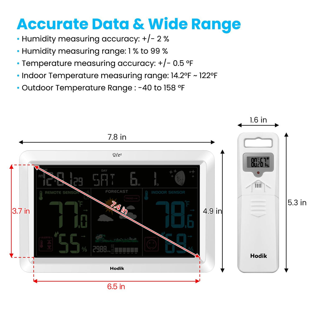 HODIK Wireless Weather Station with power adapter