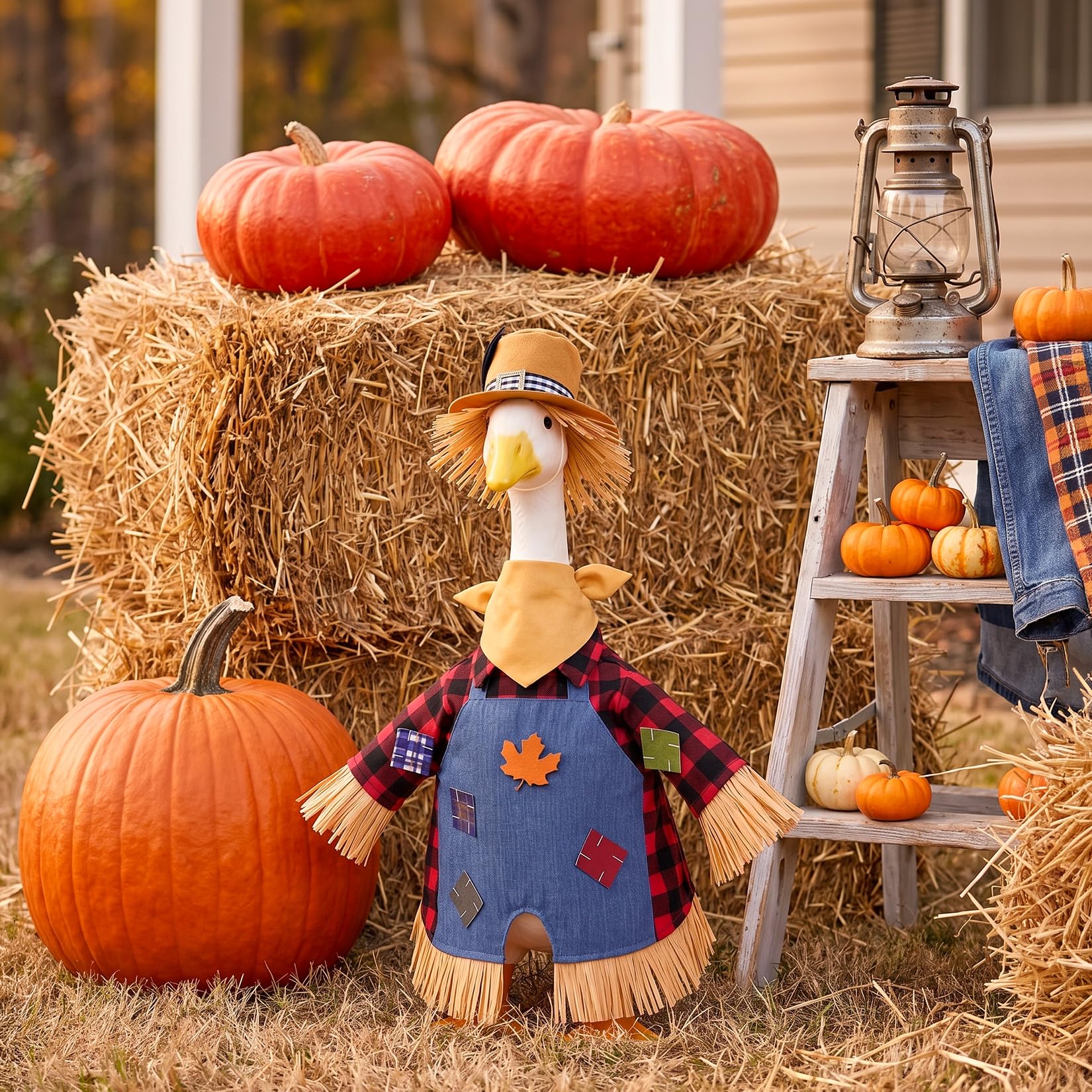 Hodola Fall Scarecrow Outfit packaging showing included items