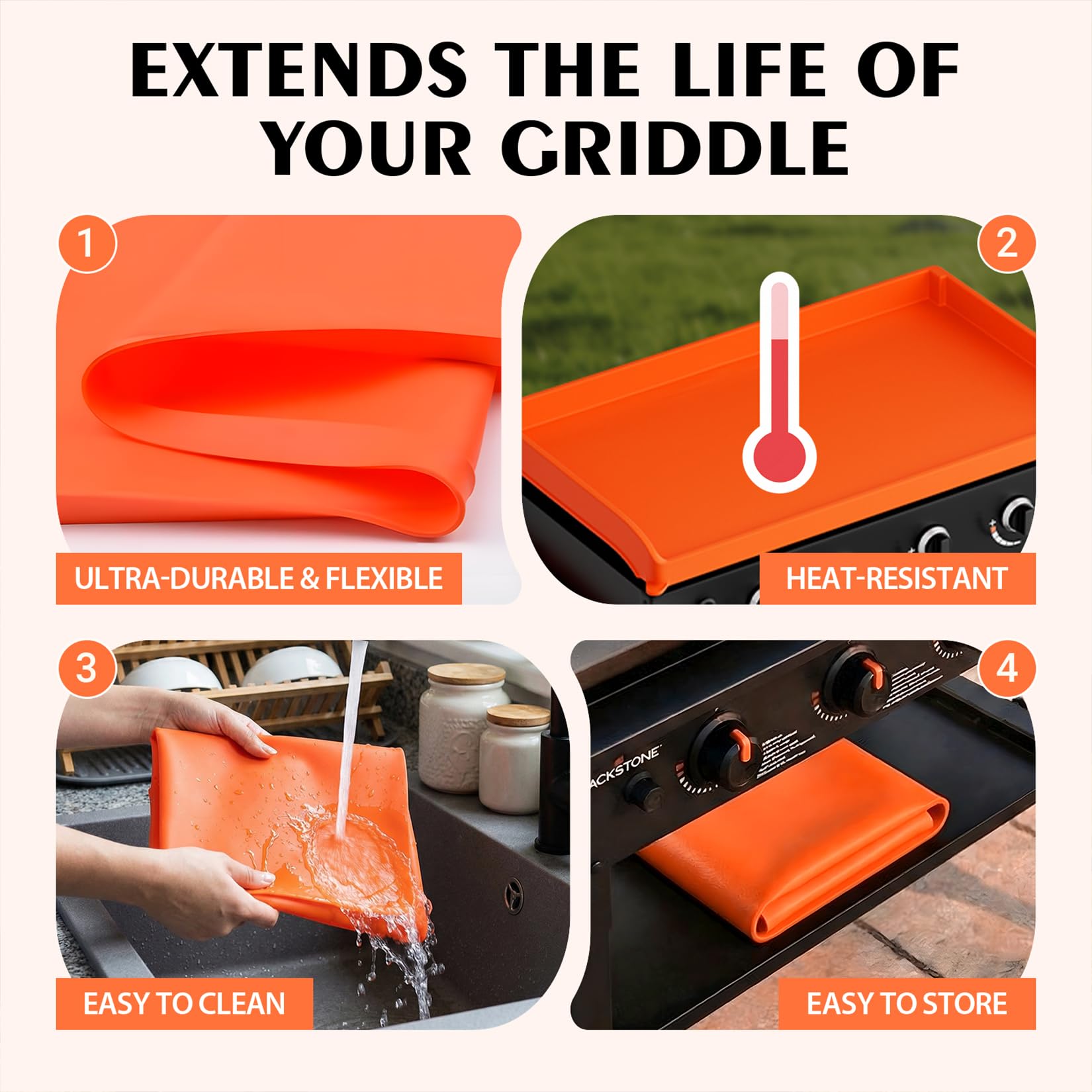 Hodola griddle mat in outdoor kitchen setting