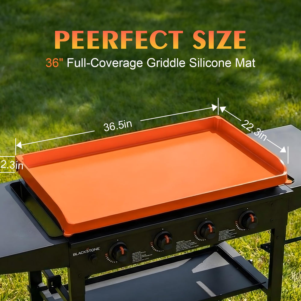 Hodola griddle mat laid flat on a Blackstone griddle