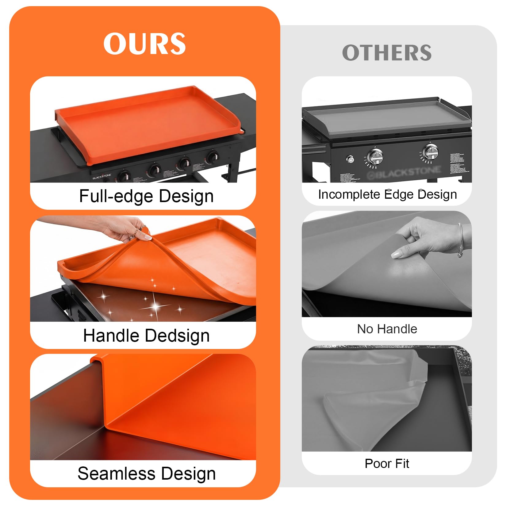 Hodola mat showcasing its non-stick surface against stains