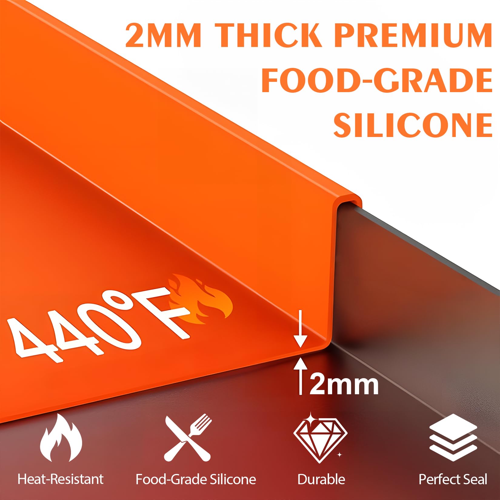 Hodola silicone griddle mat rolled up for compact storage