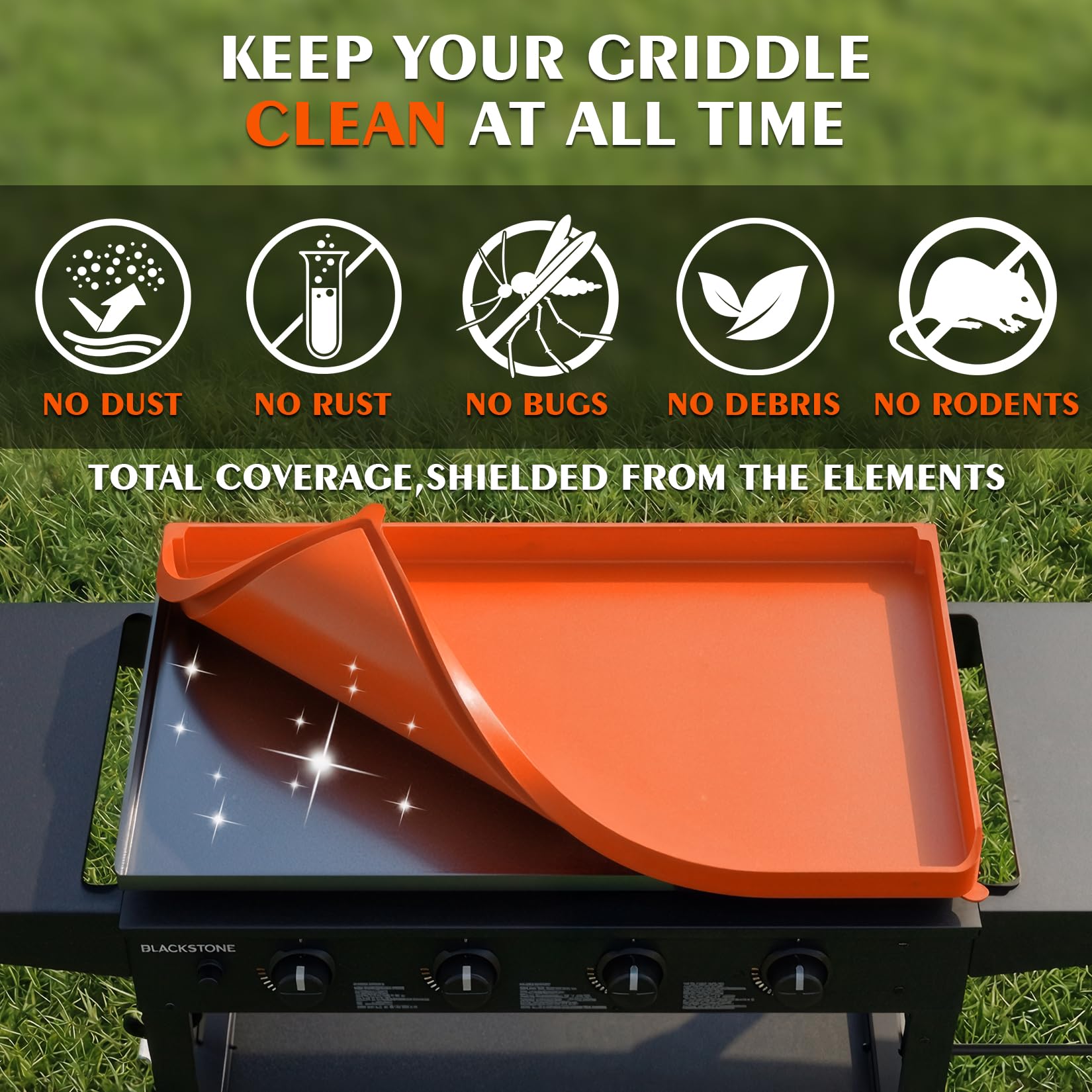 Hodola silicone mat showing raised side walls for edge-to-edge protection