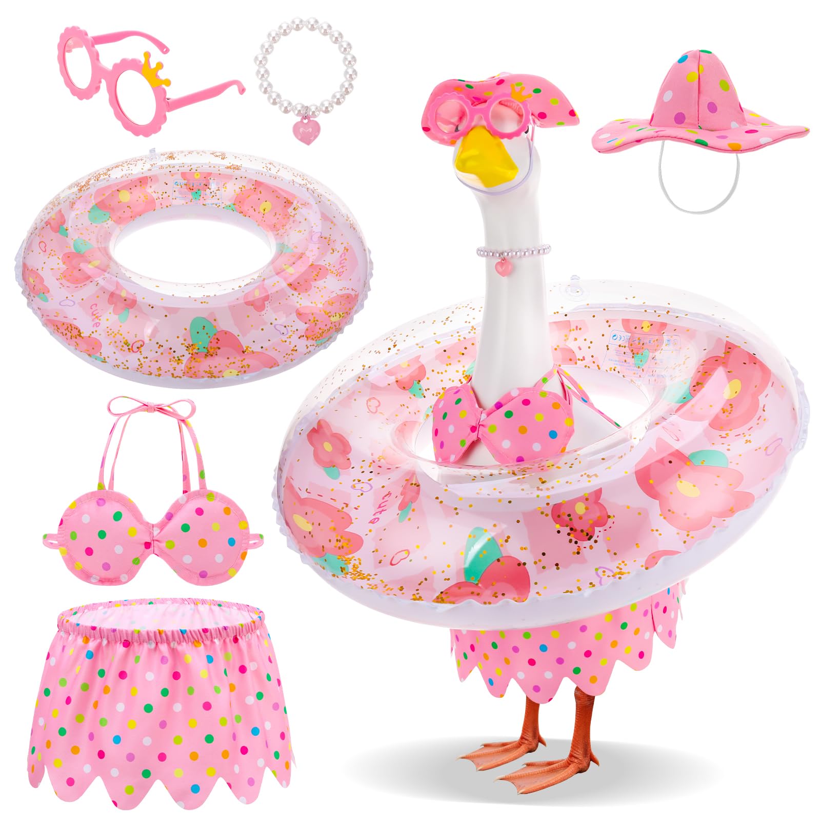 Hoemwarm Pink Bikini Goose Outfit set in packaging