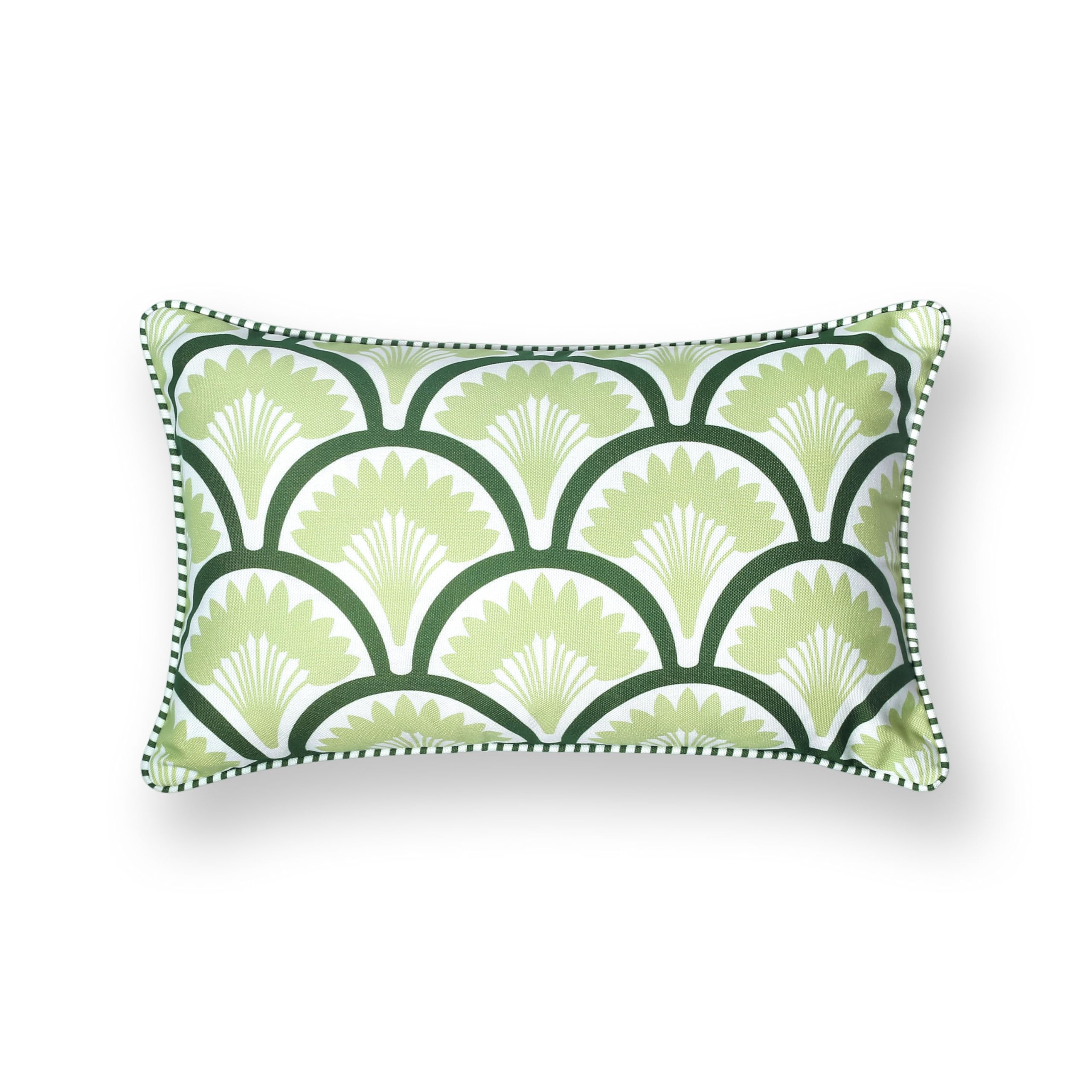 Hofdeco Premium Coastal Lumbar Pillow Cover displayed in a cozy indoor setting