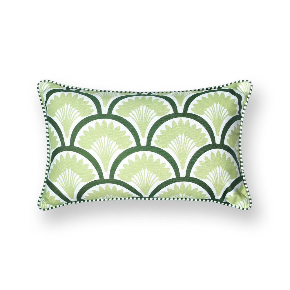 Hofdeco Premium Coastal Lumbar Pillow Cover displayed in a cozy indoor setting