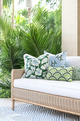 Hofdeco Premium Coastal Lumbar Pillow Cover featuring invisible YKK zipper