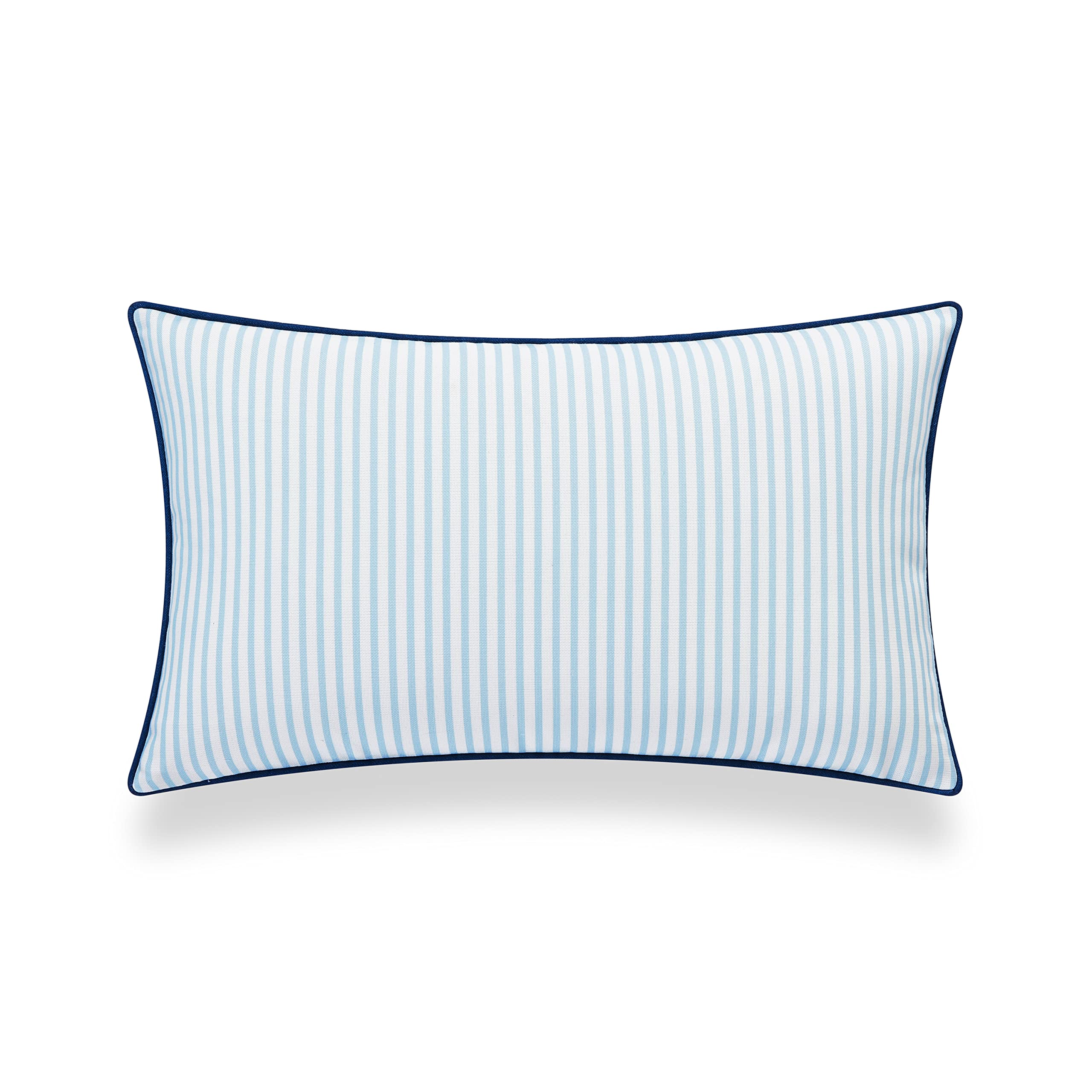 Hofdeco Premium Coastal Lumbar Pillow Cover in a cozy reading nook