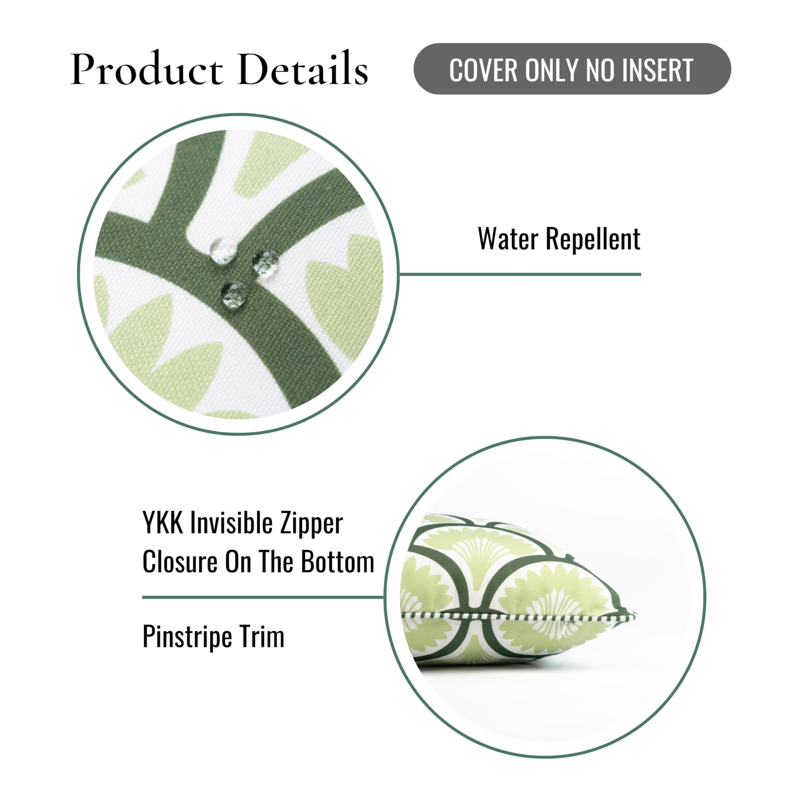 Hofdeco Premium Coastal Lumbar Pillow Cover on outdoor furniture