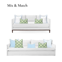 Hofdeco Premium Coastal Lumbar Pillow Cover with elegant piped edging